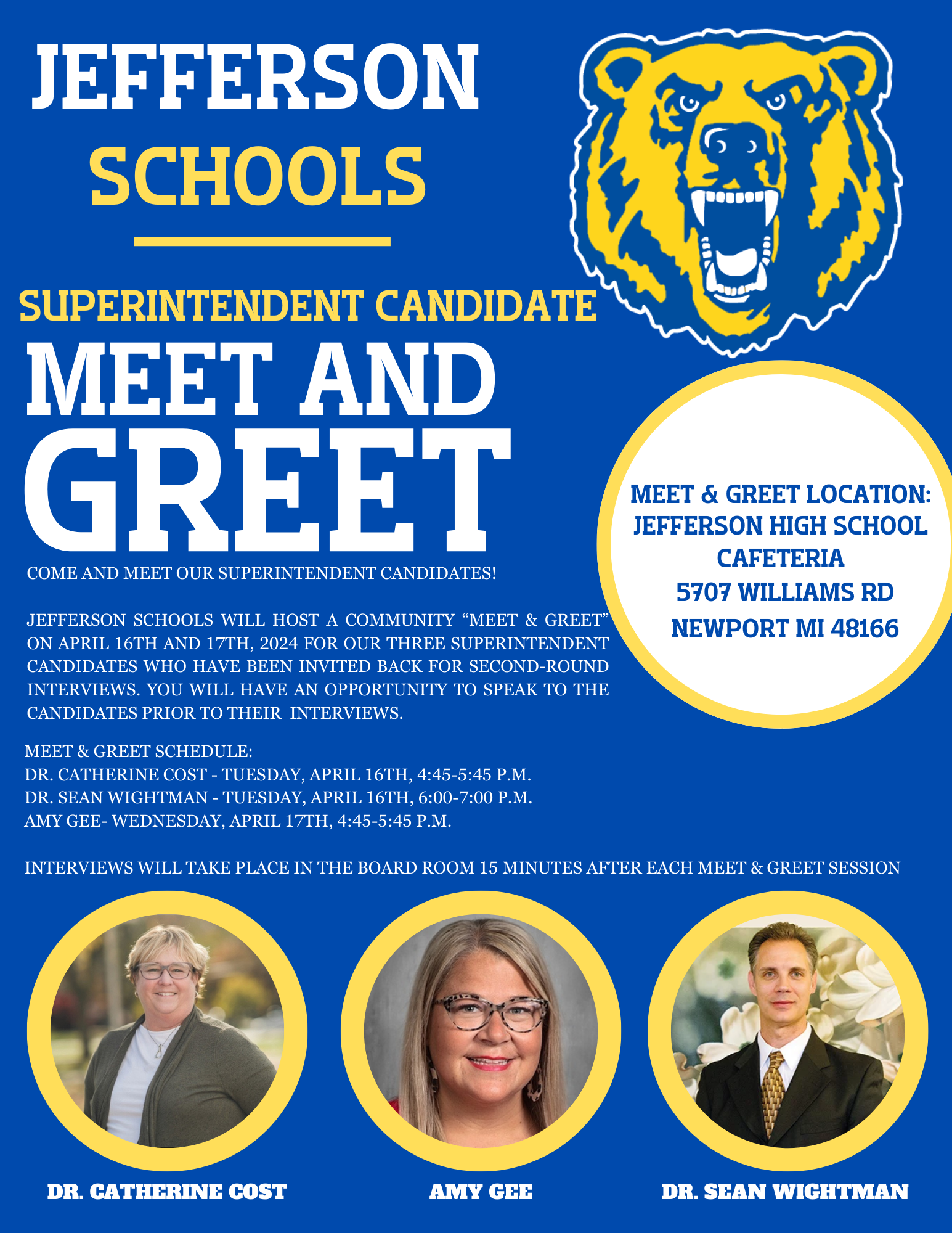 Meet & Greet - Superintendent Candidates